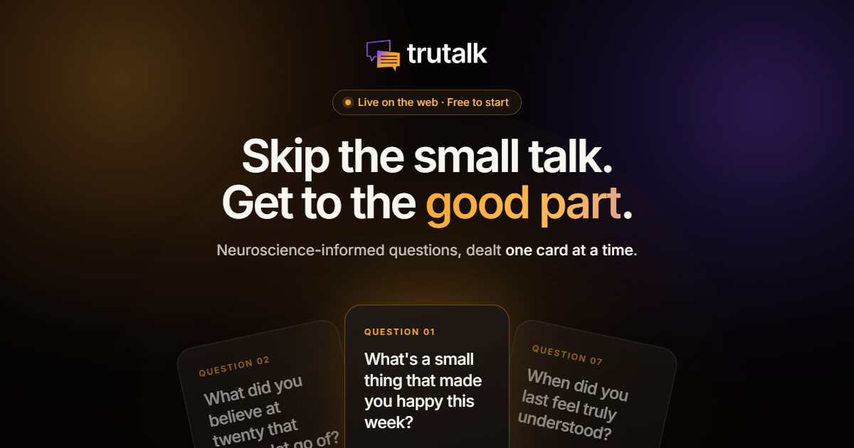 TruTalk - Intentional Conversation App preview